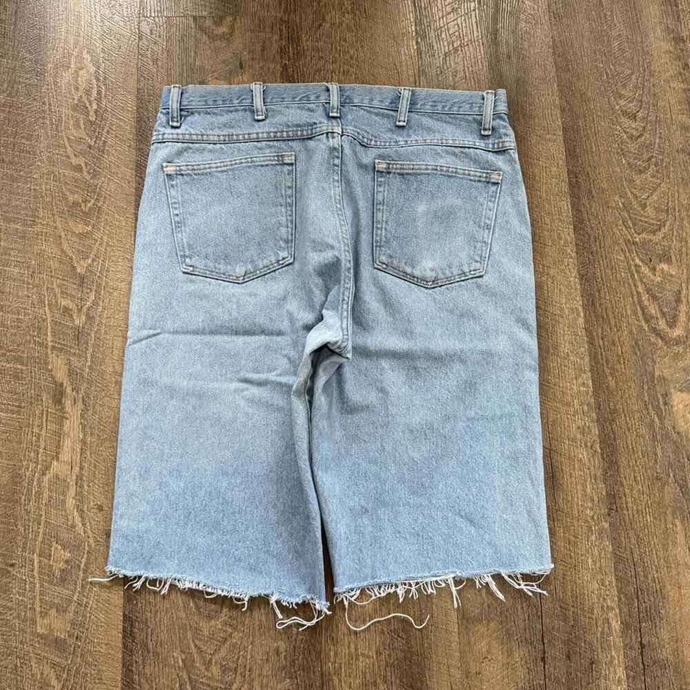 90s Baggy Light Wash Wrangler Jean Shorts Waist 36